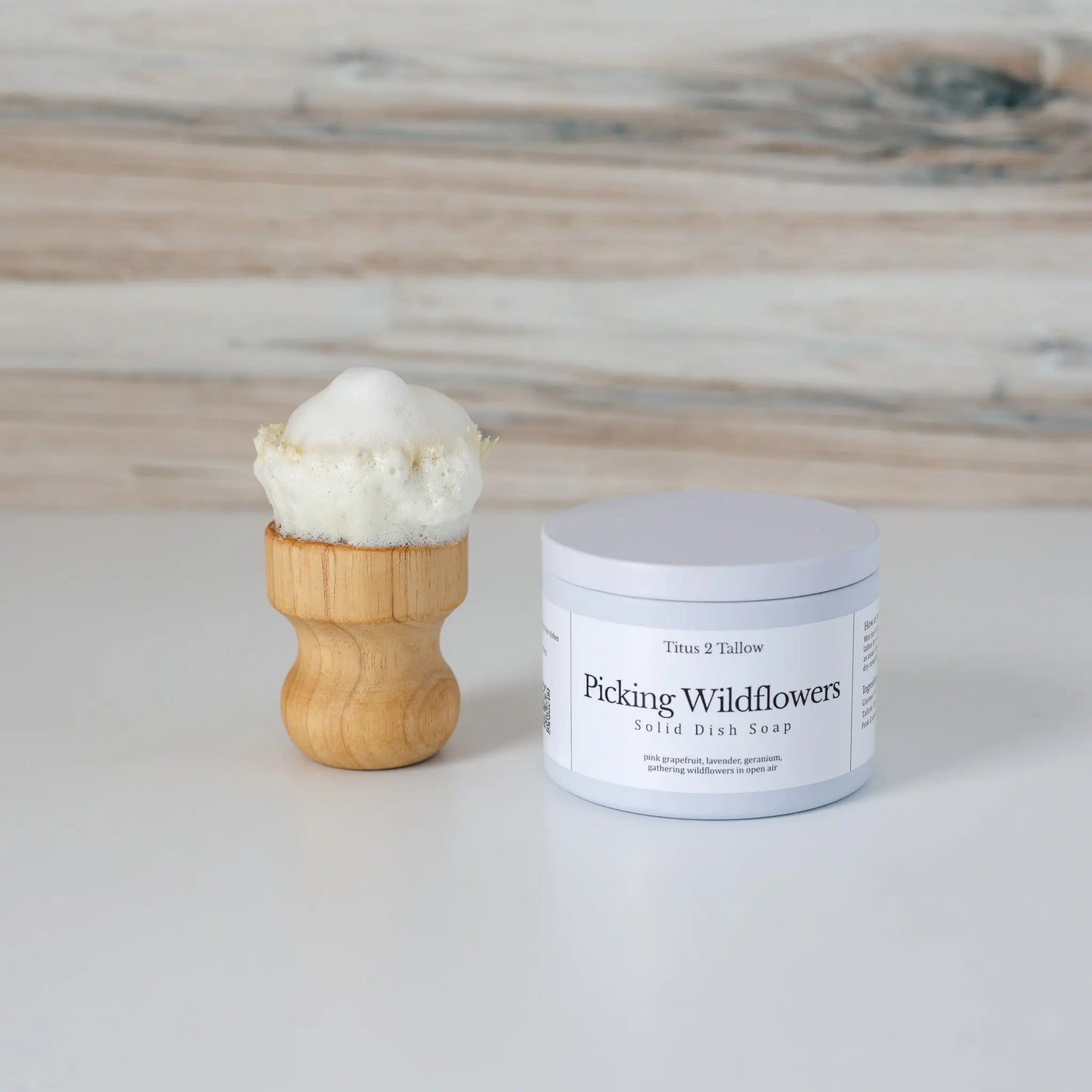 Picking Wildflowers Solid Dish Soap + Brush Titus 2 Tallow