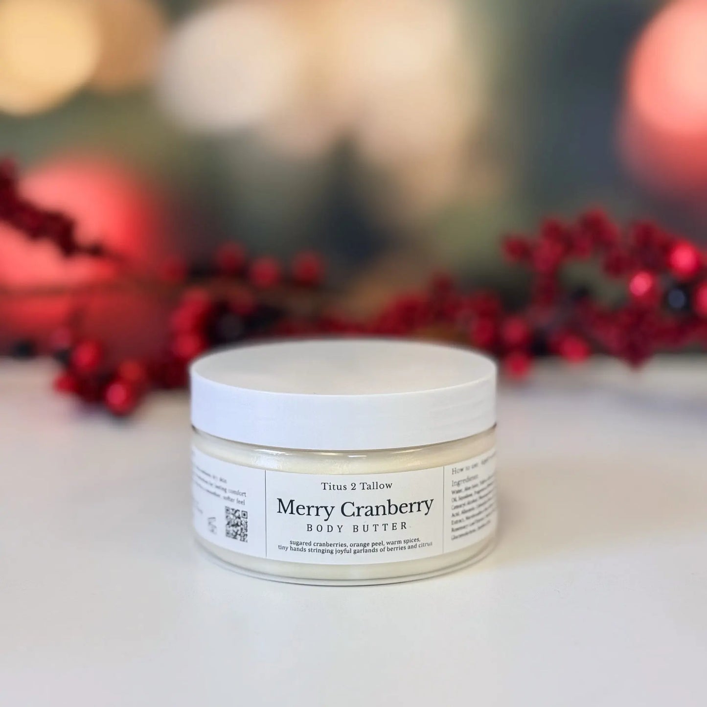 Merry Cranberry Body Butter Titus 2 Tallow