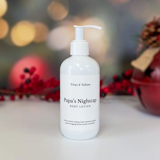 Papa's Nightcap Body Lotion Titus 2 Tallow
