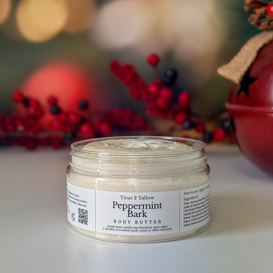 Peppermint Bark Body Butter Titus 2 Tallow