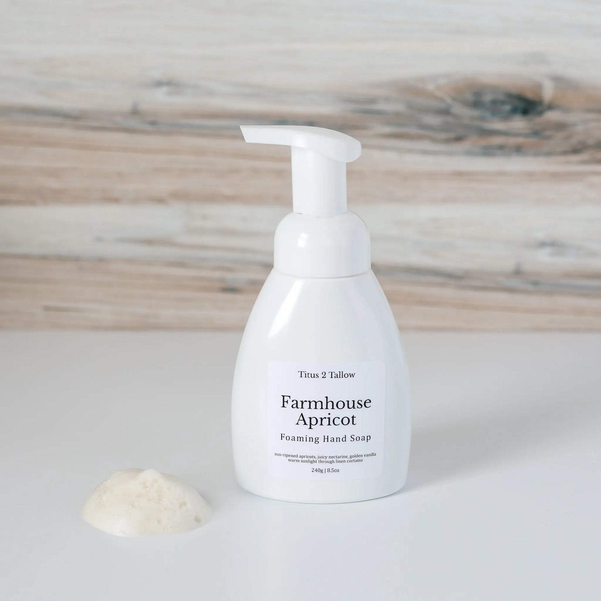 Farmhouse Apricot Foaming Hand Soap Titus 2 Tallow