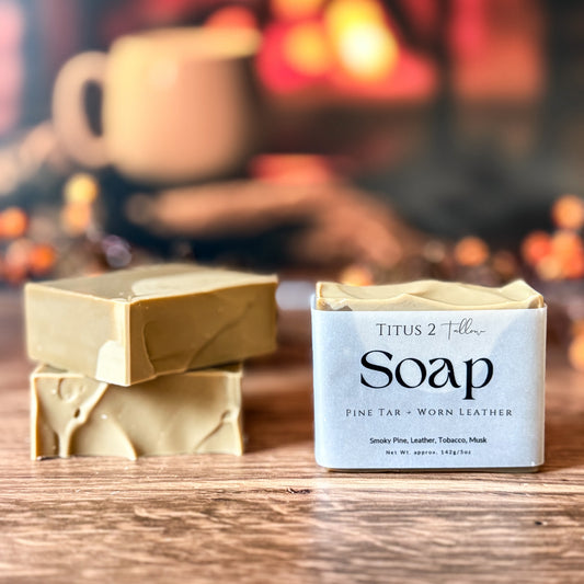 Pine Tar + Worn Leather Soap