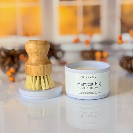 Harvest Fig Solid Dish Soap + Brush