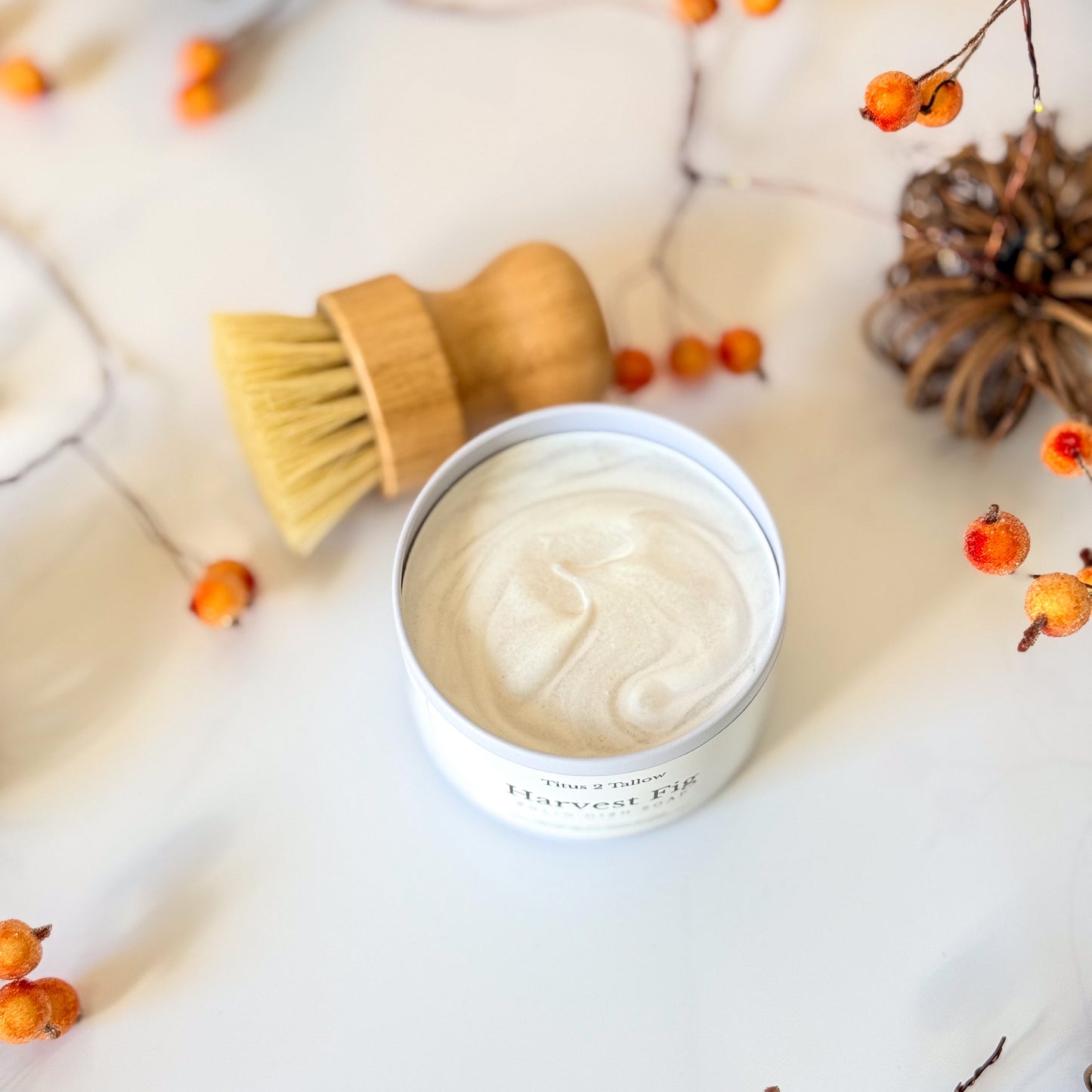 Harvest Fig Solid Dish Soap + Brush
