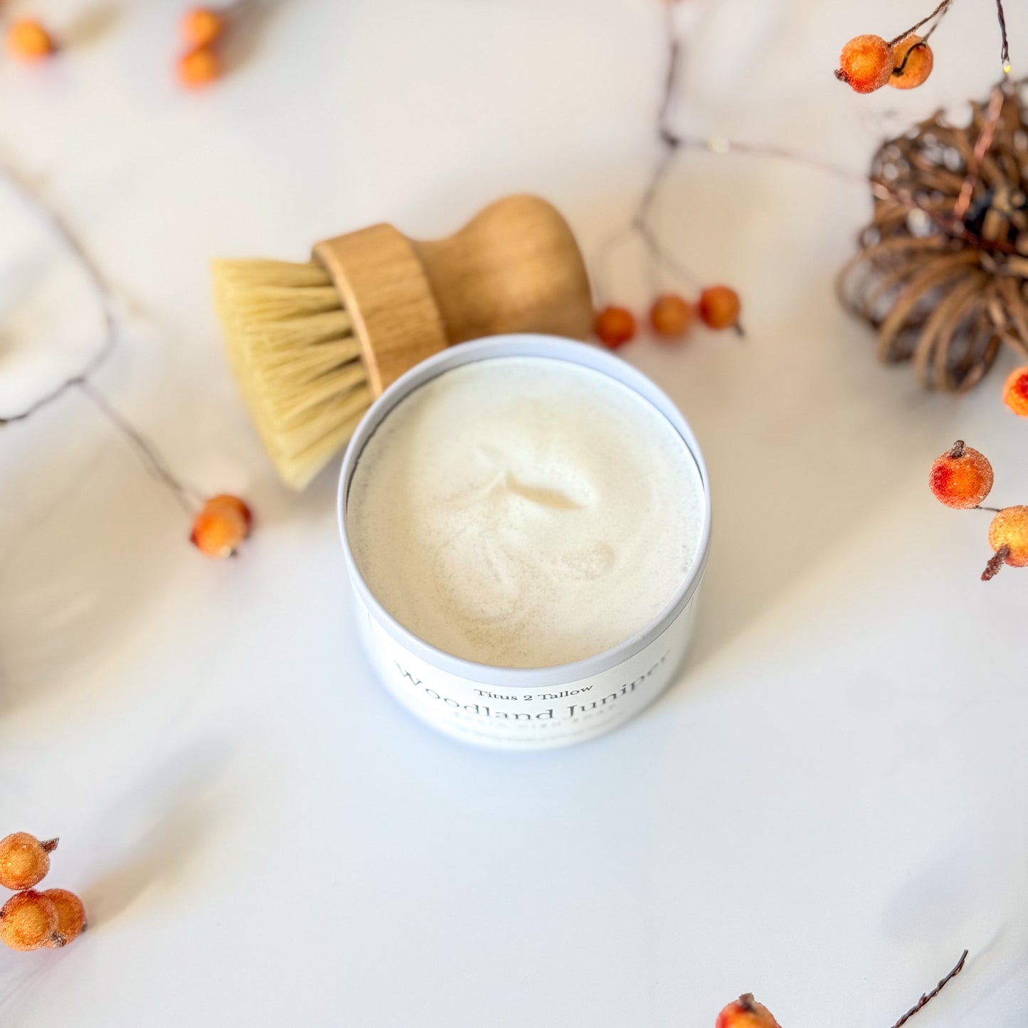 Woodland Juniper Solid Dish Soap + Brush