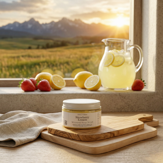 Strawberry Lemon Whipped Soap Scrub