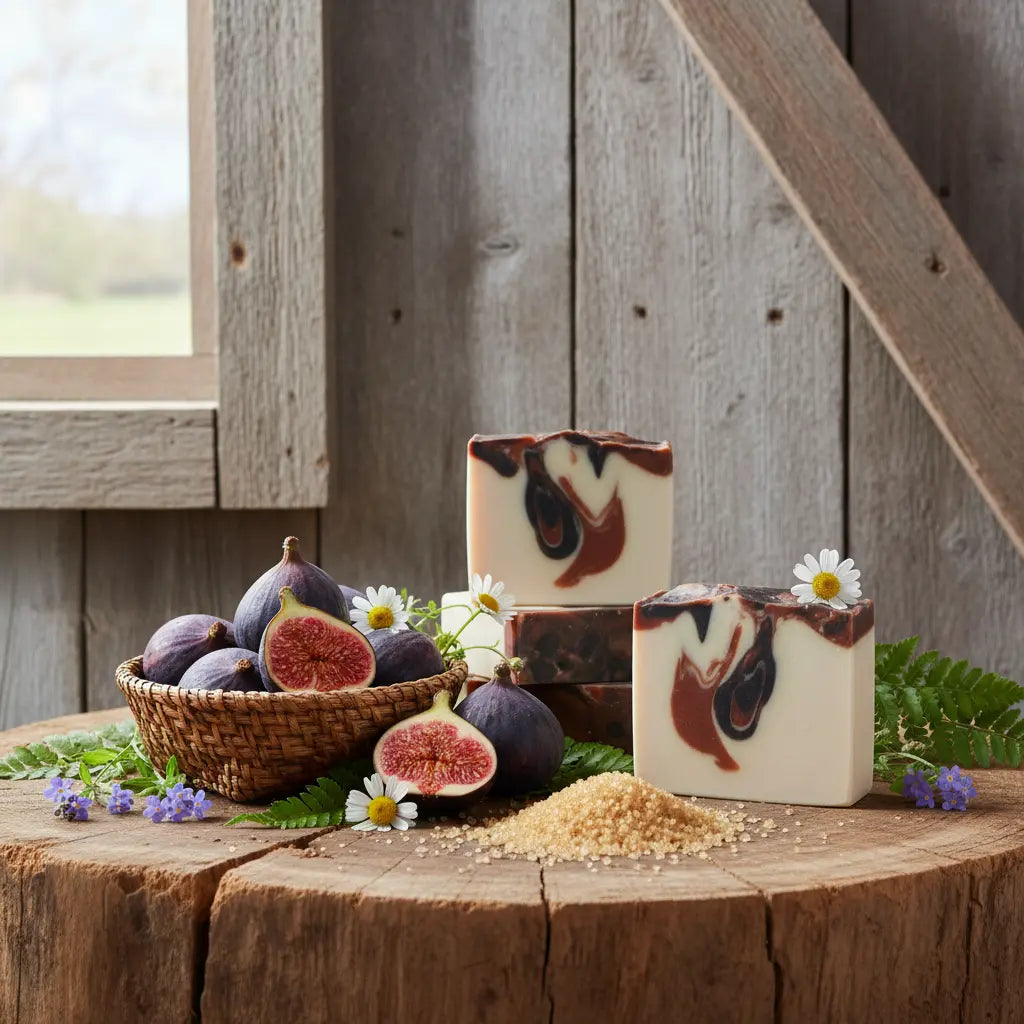 Brown Sugar + Fig Soap Western Ranch Setting