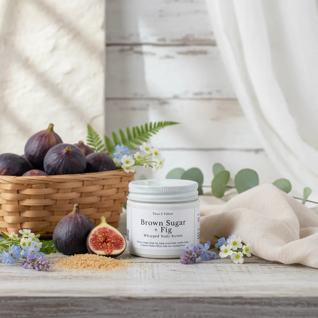 Brown Sugar + Fig Whipped Body Butter Refined Ranch Setting