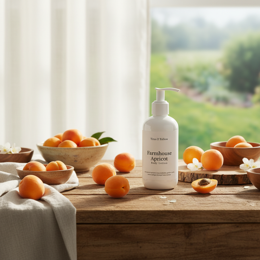 Farmhouse Apricot Body Lotion Spring Scene