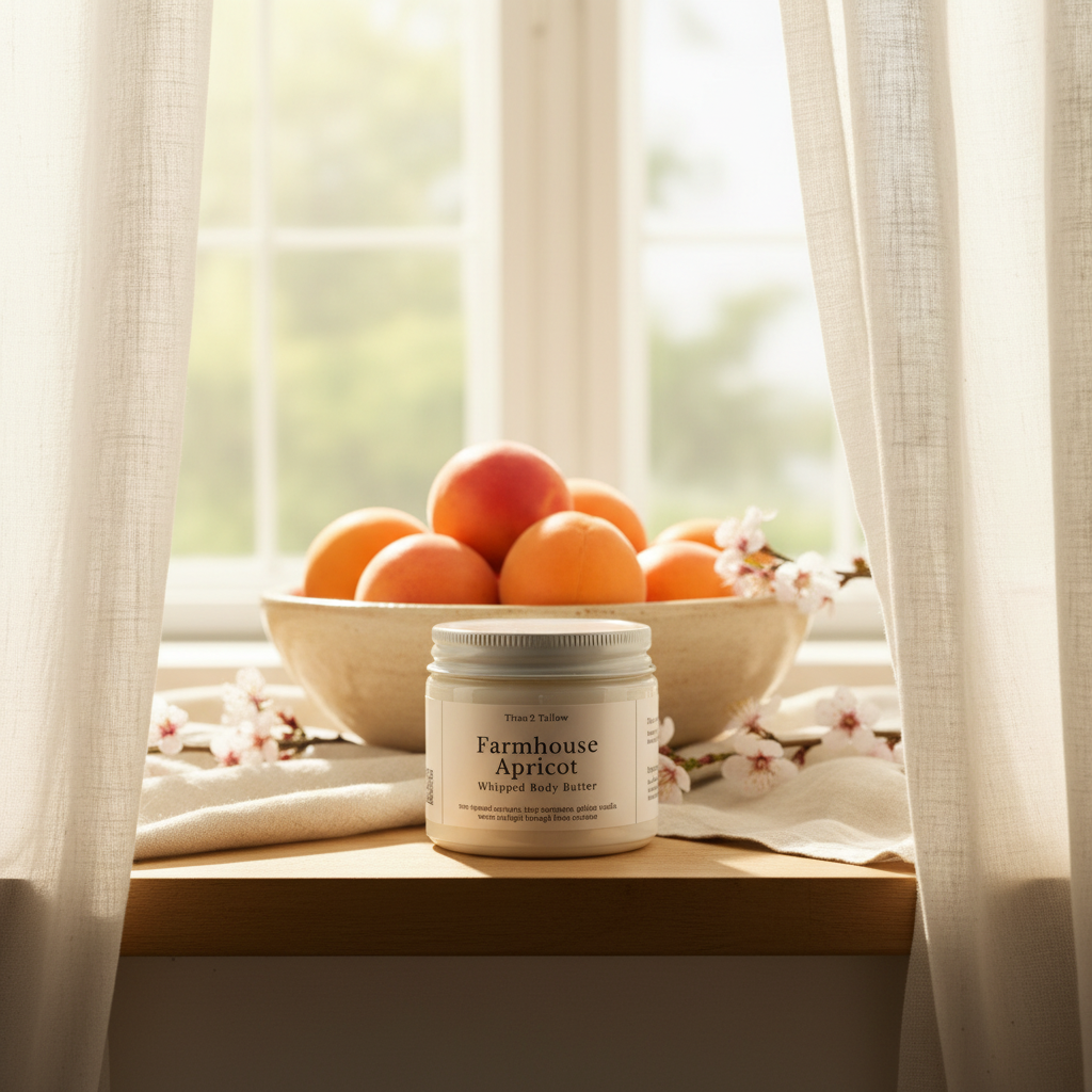 Farmhouse Apricot Spring Scene - Square