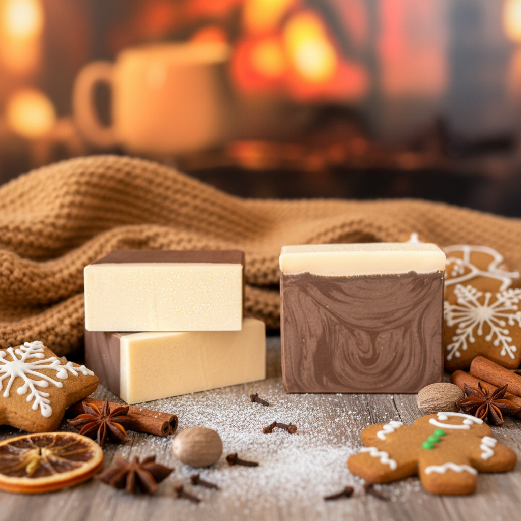 Iced Gingerbread Soap Lifestyle Background