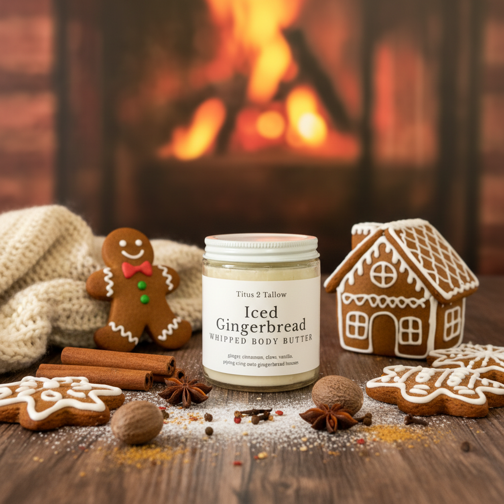 Iced Gingerbread Whipped Body Butter Lifestyle Background