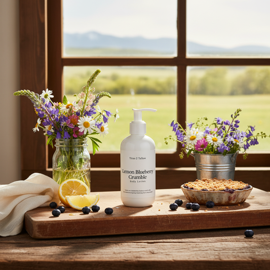 Lemon Blueberry Crumble Body Lotion - Spring Montana Scene