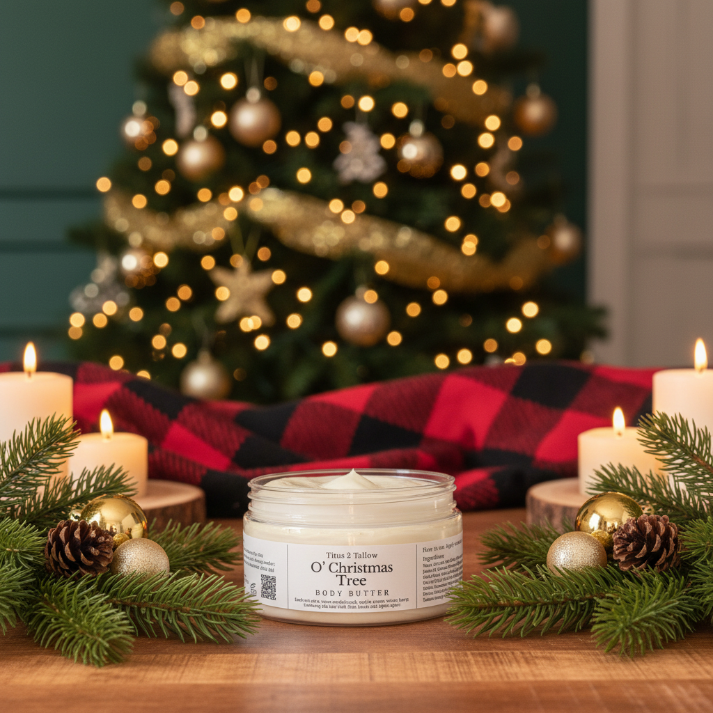 O' Christmas Tree Body Butter Lifestyle Background