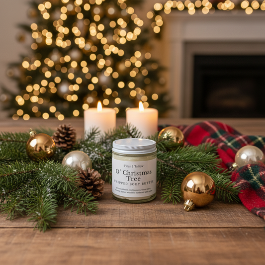 O' Christmas Tree Whipped Body Butter Lifestyle Background