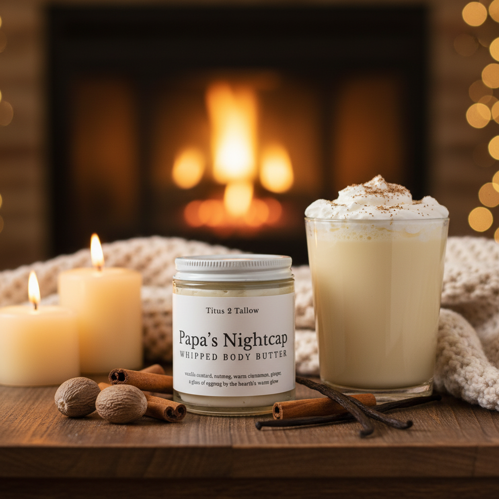 Papa's Nightcap Whipped Body Butter Lifestyle Background