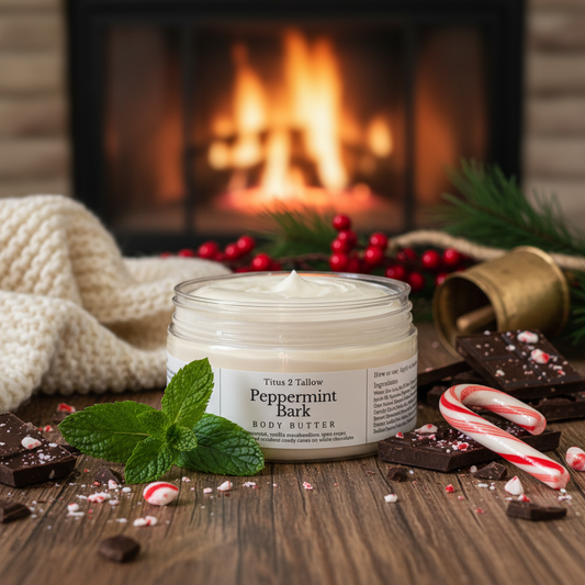 Peppermint Bark Body Butter Lifestyle Background