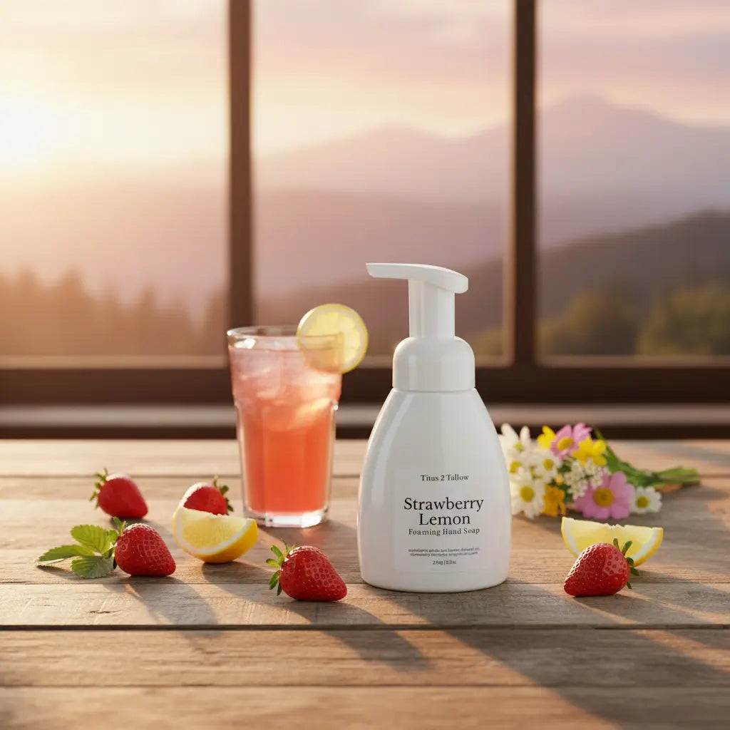 Strawberry Lemon Foaming Hand Soap Lifestyle