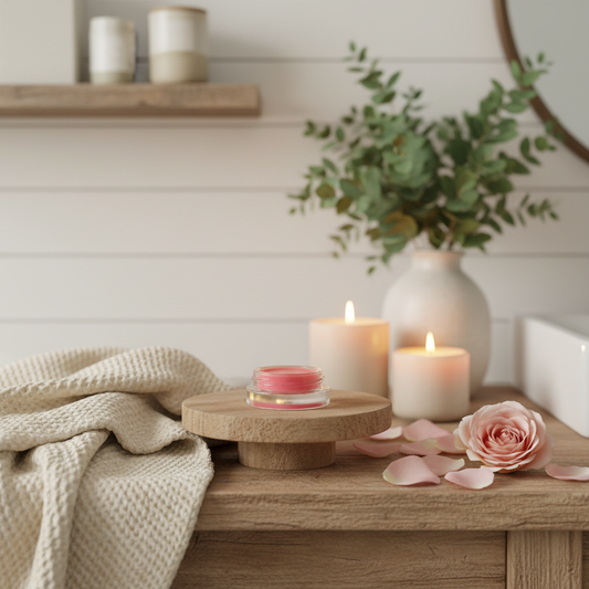 Sweet Grace Tinted Lip Balm - With Candles and Greenery
