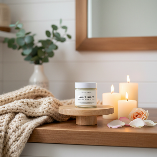 Sweet Grace Whipped Body Butter Lifestyle Background